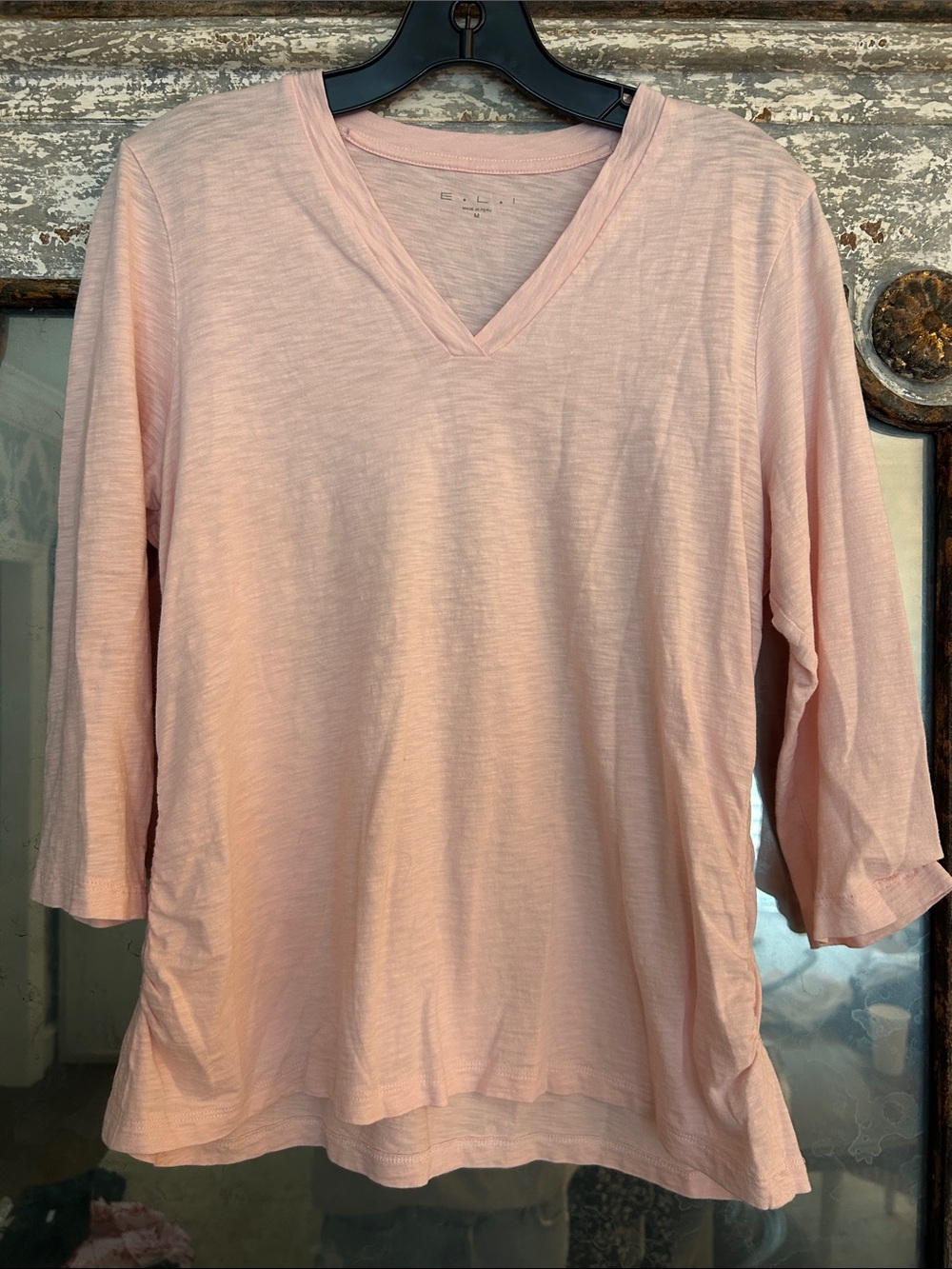 Light Pink V-Neck Women’s Top